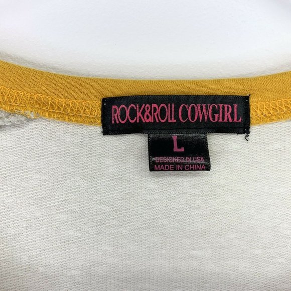 Rock & Roll Cowgirl Long Sleeve Tee Size Large - Picture 2 of 6